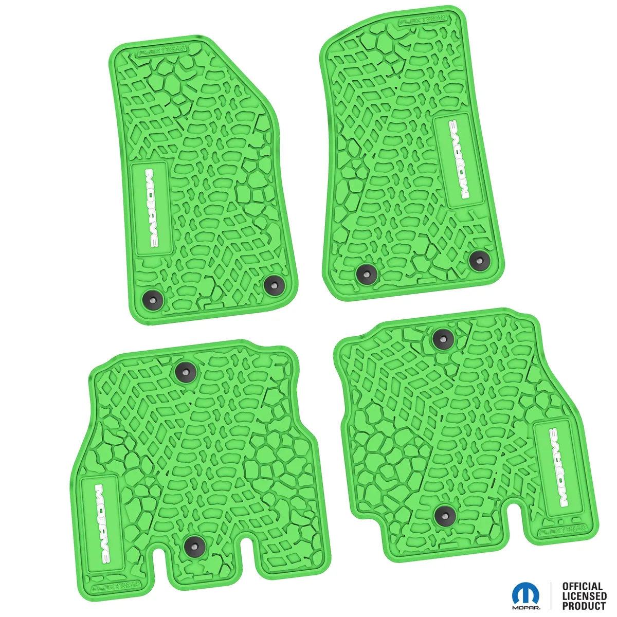 18-24 Jeep JLU 4 Dr Front and Rear -Tire Tread/Scorched Earth Scene w/ Mojave Insert - Black w/ Orange Insert product image