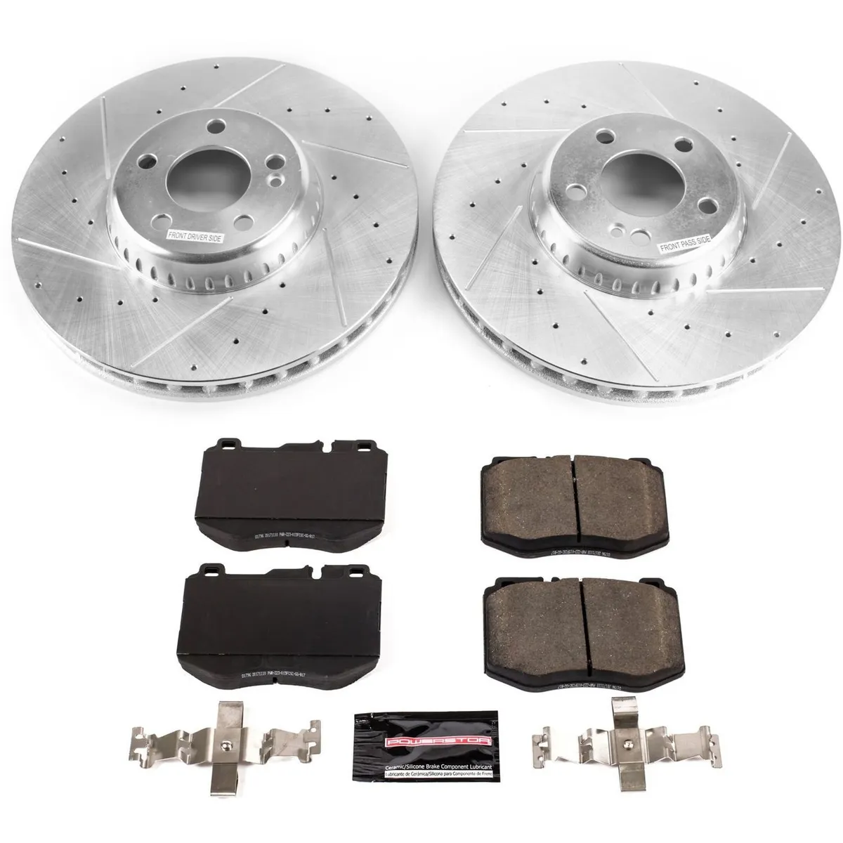 Z23 Evolution Sport Upgrade Kit: Drilled/Slotted Rotors; Carbon-Fiber Ceramic Pads W/Hardware; Pad Sensors product image