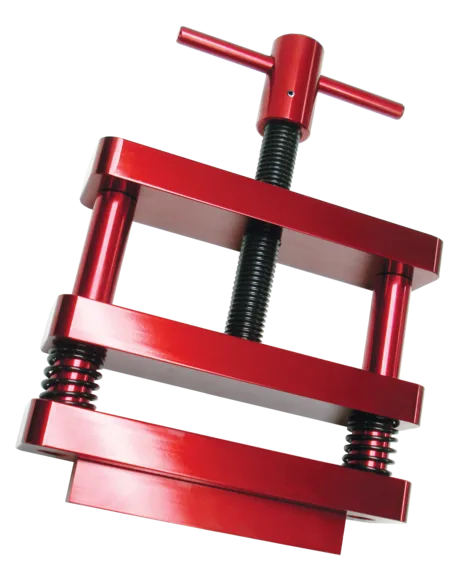 Engine Connecting Rod Vise Standard Vise or Bench Mount T-Handle Type Fits All Sizes Connecting Rods Red Anodized Aluminum Proform product image