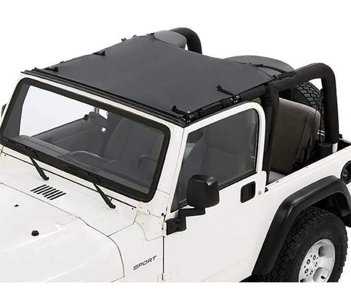 Jeep Wrangler Bikini Top Sun Standard Targa Style Bikini Top For Jeep 1997-2006 Wrangler TJ Black Diamond Fabric Bestop product image