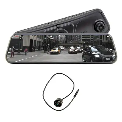 Brandmotion FullVUE® AHD Mirror Vision System w/Adjustable Snap-In Cam; Snap In Camera w/21M Harness; Built In Dashcam; Gridlines Available; 32 GB SD Card Incl.;