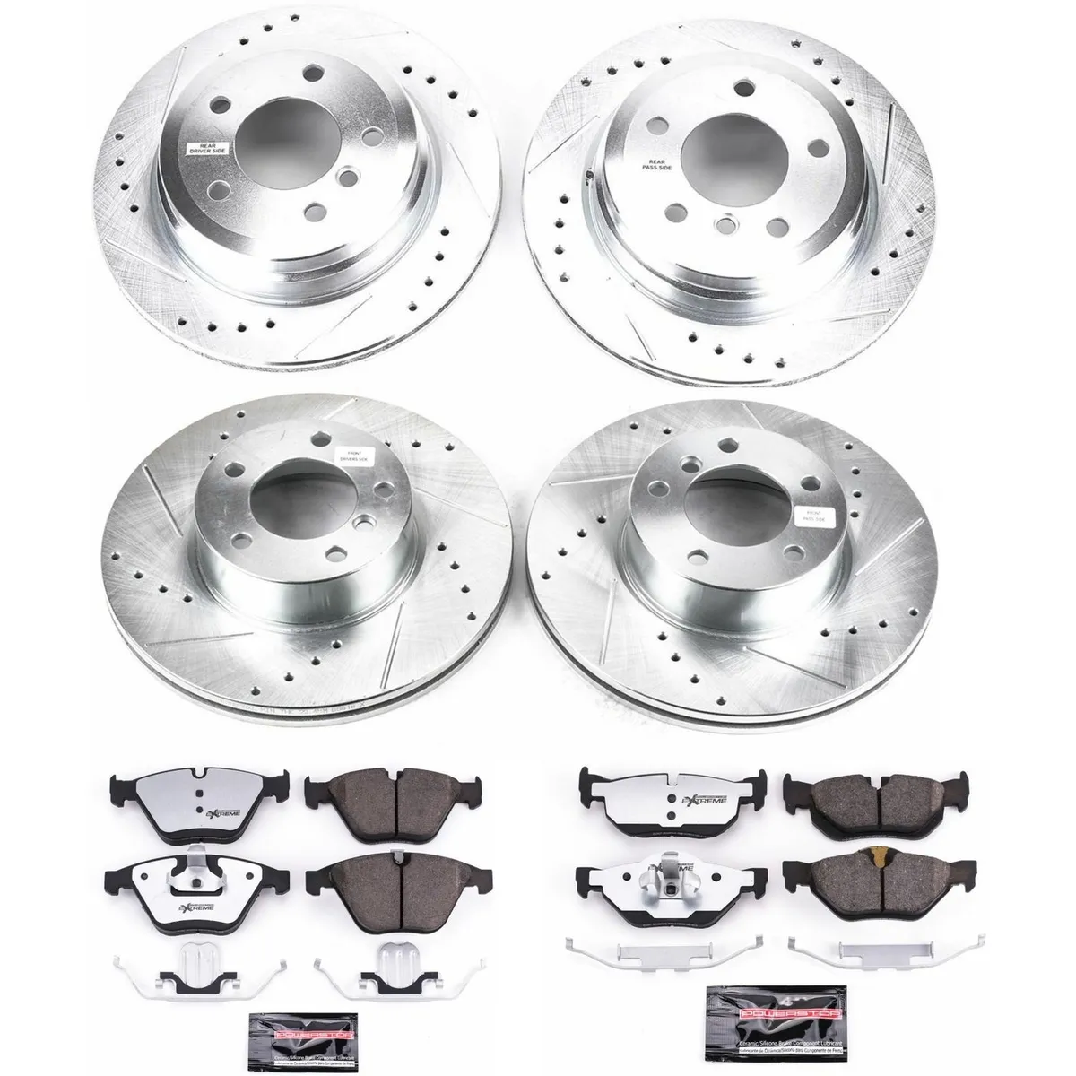 Z26 Street Warrior Upgrade Kit: Drilled/Slotted Rotors; Carbon-Fiber Ceramic Pads W/Hardware; Pad Sensors product image