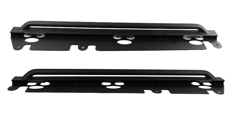 Jeep JK Rock Slider 07-18 Wrangler JK 4 Door Rubicon Steel Black Textured Powdercoat Fishbone Offroad product image