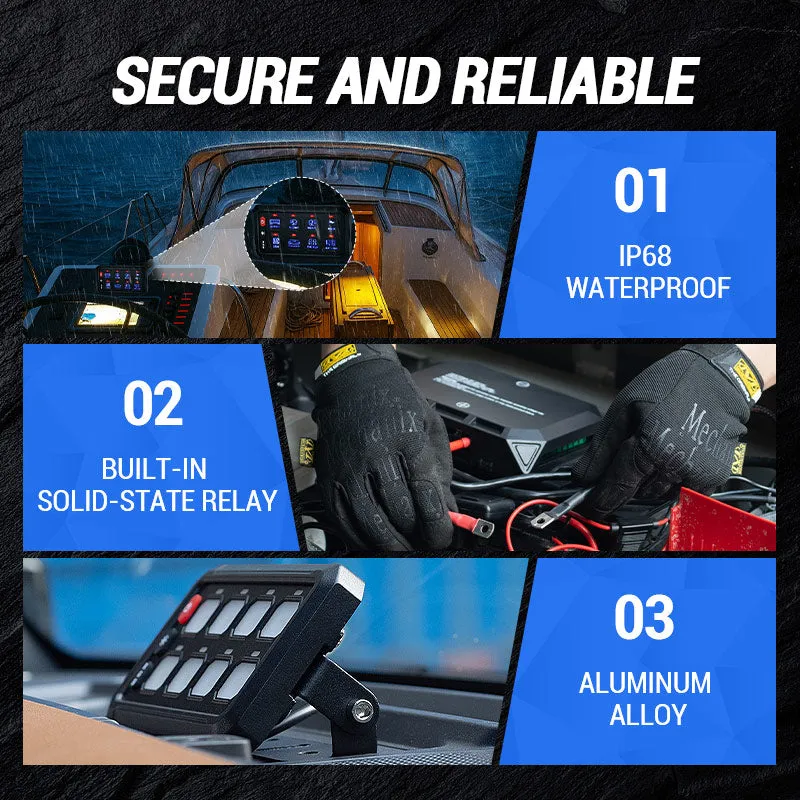 4 Control Modes Universal 8 Gang RGB Switch Panel for Off-Road & Jeep product image