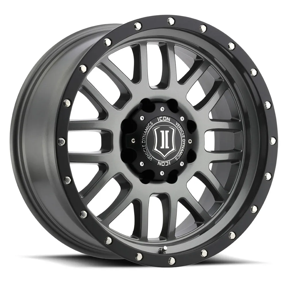 ICON Vehicle Dynamics Alpha 20 x 9 Gun Metal 8 x 170 5in 0mm 125.2mm Load Rating 3700 Lbs