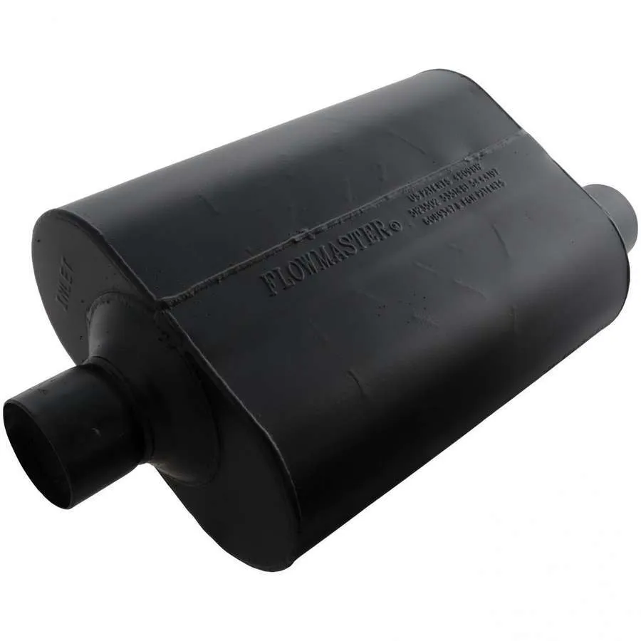 Flowmaster Super 40 Series Muffler 2.50in IN (C) / OUT (O): ea 16 Gauge Aluminized Steel