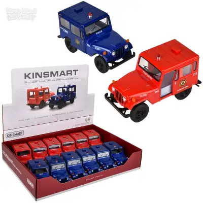 No Brand 5\" Diecast Pull Back 1971 Jeep DJ-5B Police/Firefi