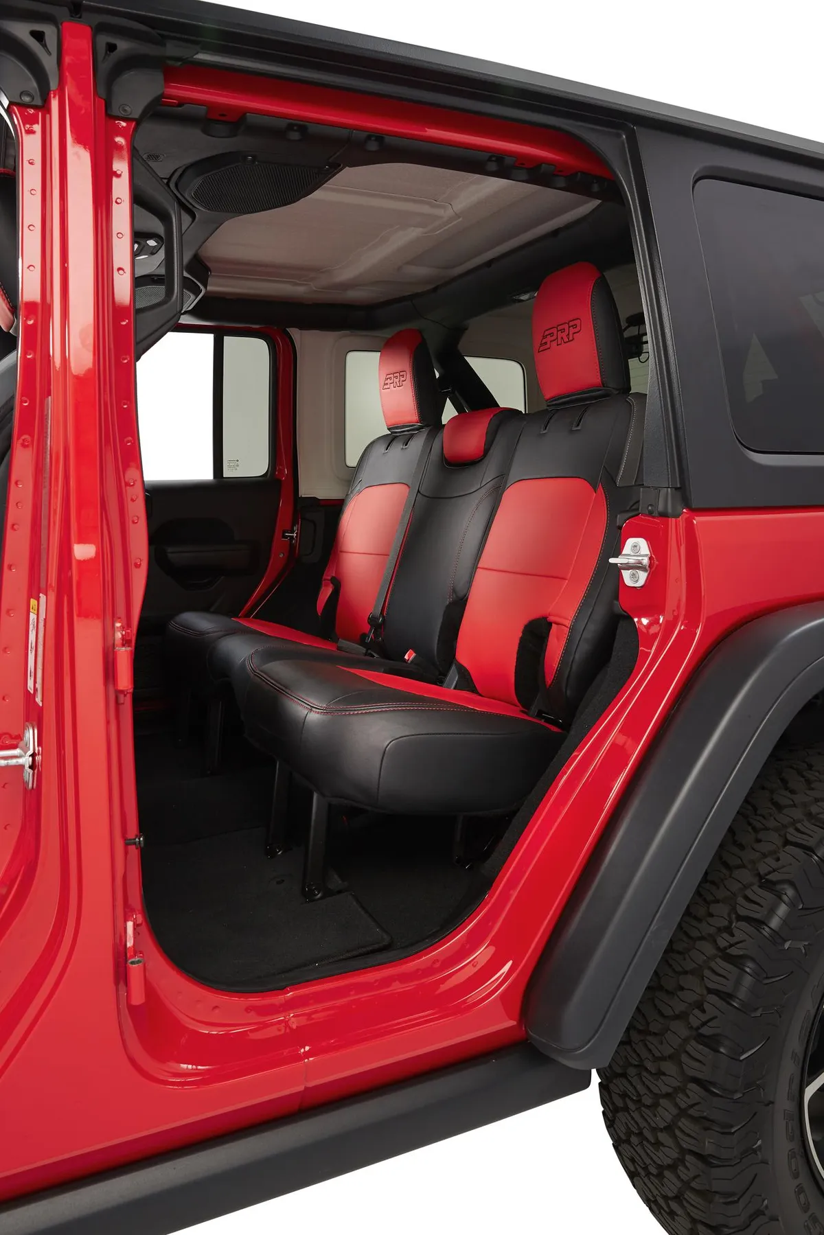 Rear Bench Cover For Jeep Wrangler Jl4 Door With Cloth Interiorblack And Red product image