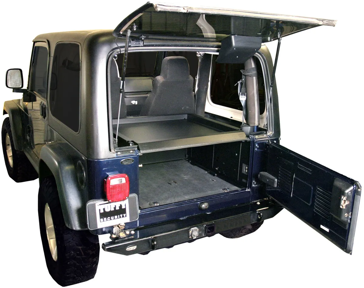 Deluxe Cargo Enclosure - '87-95 Wrangler YJ / '97-06 Wrangler TJ (Black) product image