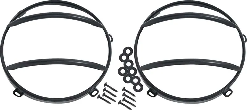 Jeep JK Headlight and Marker Cover Set 6 Pieces 07-18 Wrangler JK Powdercoat Black Kentrol product image