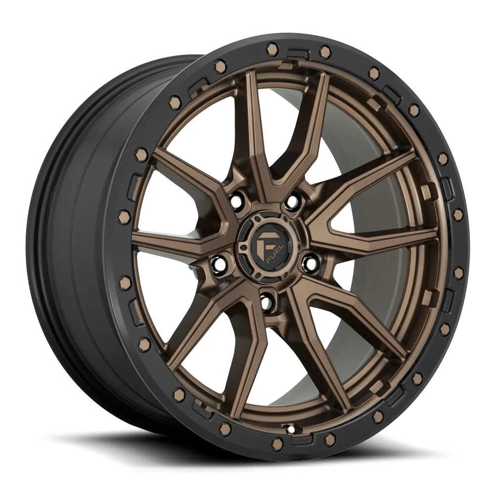 Aluminum Wheels 17X9 Rebel D681 5 On 127 Matte Bronze Black Bead Ring 71.5 Bore 1 Offset Fuel Off Road Wheels product image