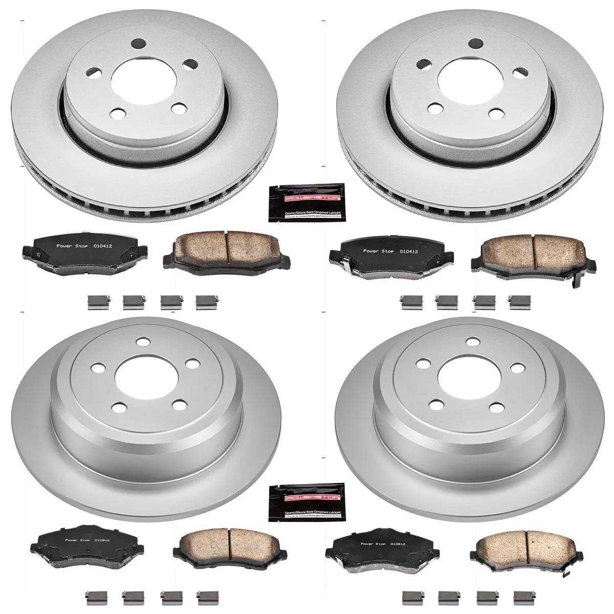 Z17 Geomet Coated Rotor Kit: Genuine Geomet Fully Coated Rotors; Ceramic Pads W/Hardware product image