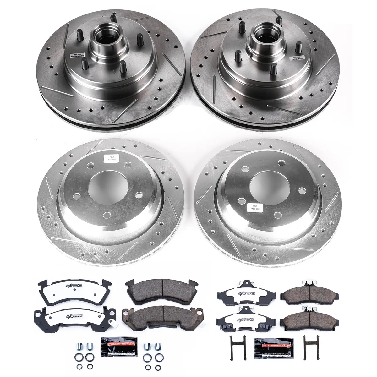 Z23 Evolution Sport Upgrade Kit: Drilled/Slotted Rotors; Carbon-Fiber Ceramic Pads W/Hardware product image