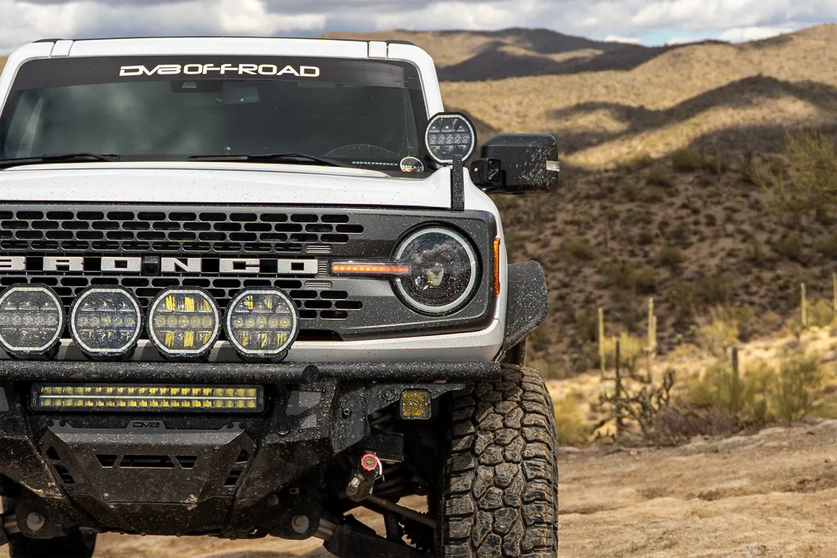 DV8 Offroad 2021-2025 Ford Bronco Black Headlights HLCBR-01 product image