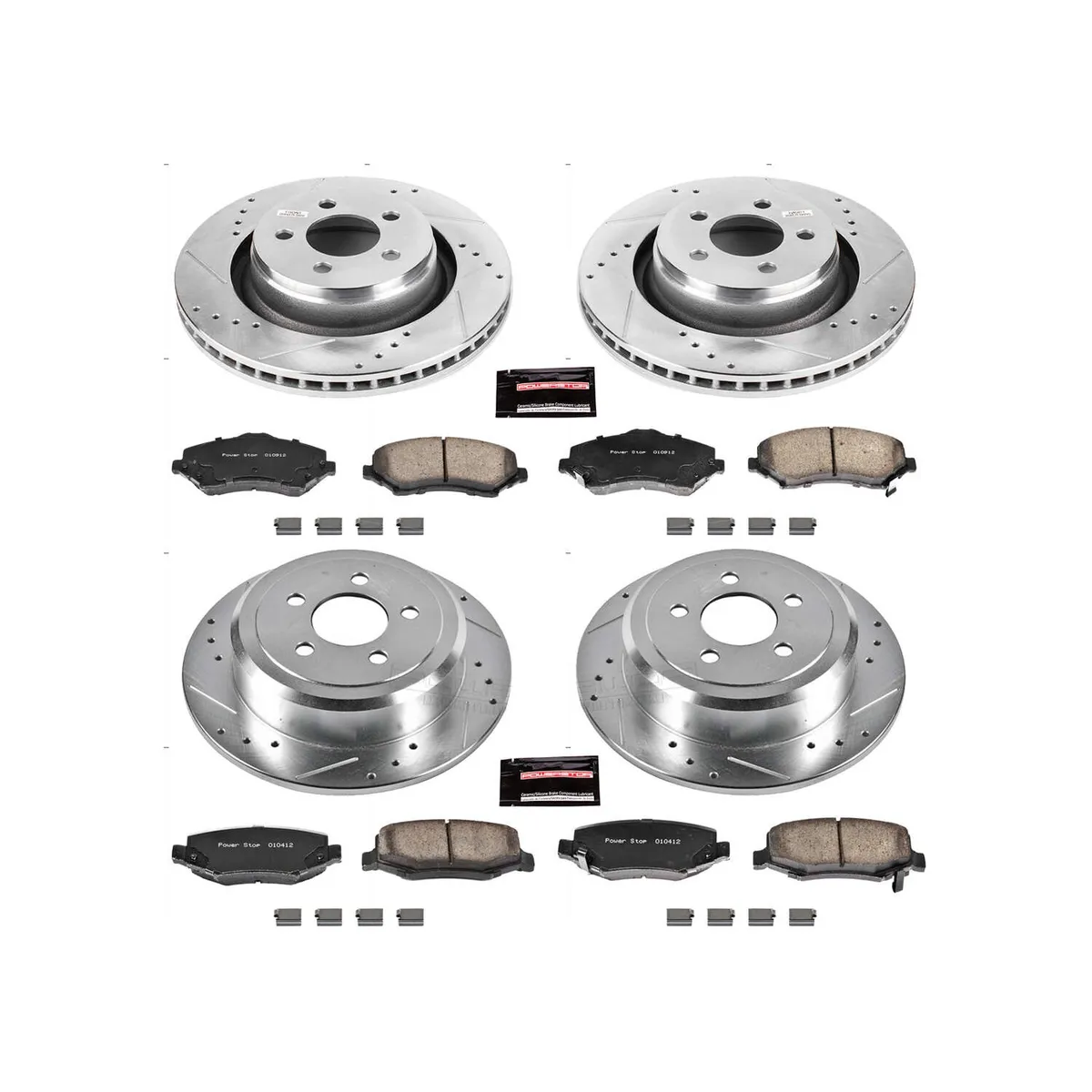 Z23 Evolution Sport Upgrade Kit: Drilled/Slotted Rotors; Carbon-Fiber Ceramic Pads W/Hardware product image