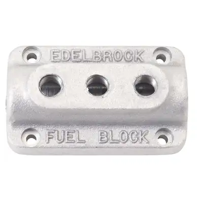 Edelbrock Edelbrock 1285 Triple Outlet Fuel Block Kit
