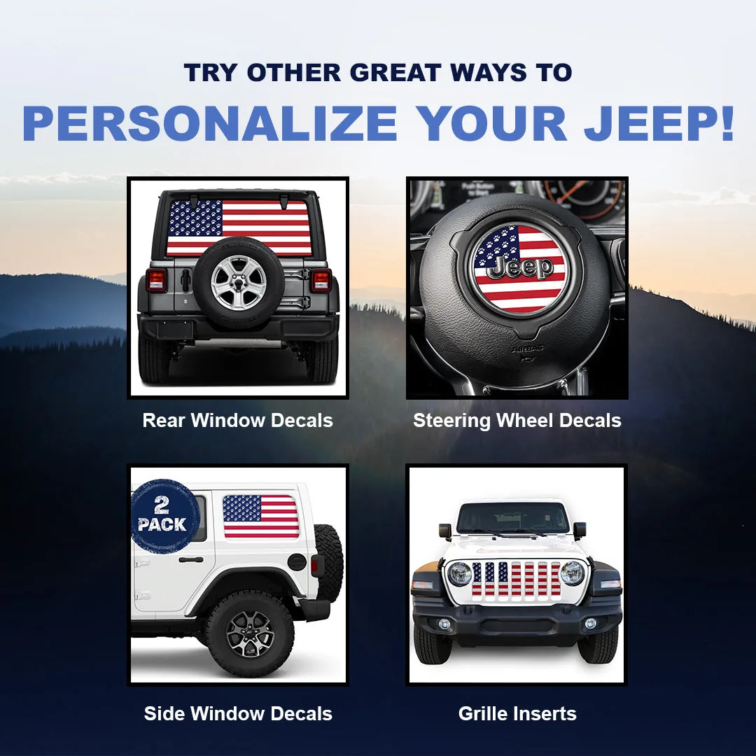 Paws Old Glory Steering Wheel Decal product image