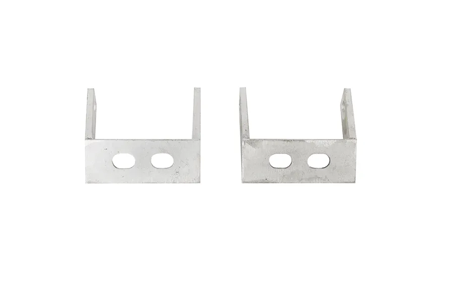 Jeep CJ Rear Bumper Brackets Pair 45-86 CJ Polished Silver Kentrol product image