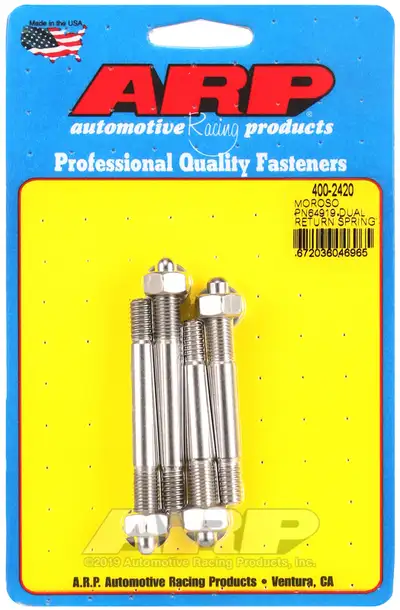 ARP Auto Racing Moroso 64919 Dual Return Spring W/1in Spacer Plate ss Carb Stud Kit
