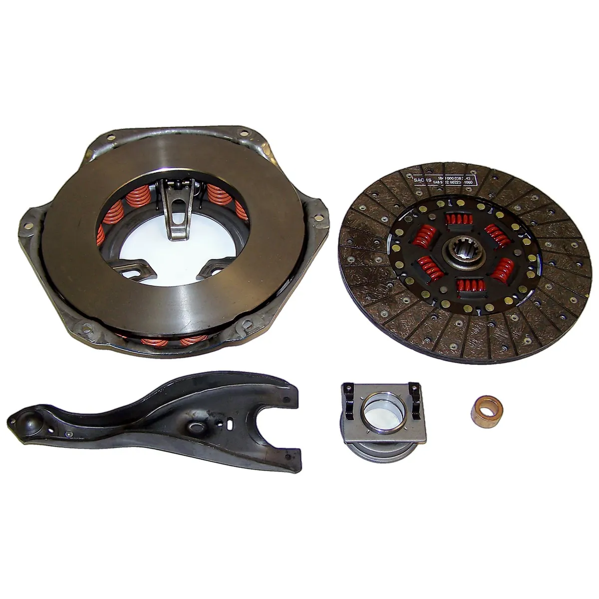 1976-1979 CJ-5 CJ w/ 3-speed transmission; Kit includes: Pressure Plate Disc Throwout Bearing Pilot Bearing and Clutch Fork; 10-1/2in & 1-1/16in; 10 Spline 1976-1979 CJ-7 CJ w/ 3-speed transmission; Kit includes: Pressure Plate Disc Throwout Bearing product image