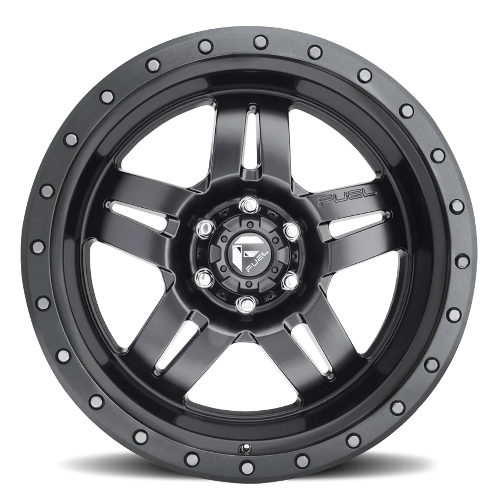 Aluminum Wheels 17X8.5 Anza D558 6 On 139.7 Matte Gunmetal Gray 78.1 Bore 6 Offset 5 Spoke Fuel Off Road Wheels product image