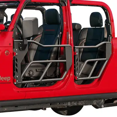 LED Factory Mart Jeep Tube Doors with Side View Mirror for 2018-2026 Wrangler JL JLU & Gladiator JT | Tough Style