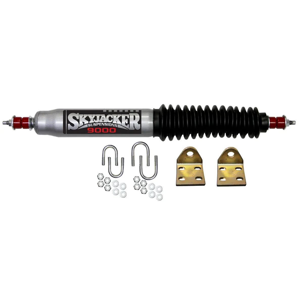 Steering Stabilizer Single Kit Silver w/Black Boot 97-06 Jeep Wrangler 97-06 Jeep TJ Skyjacker product image