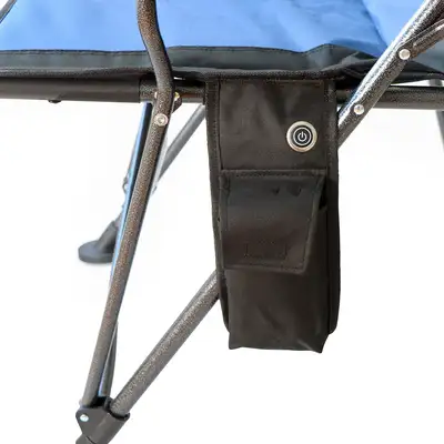 AirBedz AirBedz PPI-HEAT_CHR Pittman Outdoors Heated Camping Chair - Black/Blue