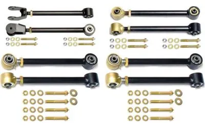 Rock Jock Johnny Joint Control Arm Set 97-06 Wrangler TJ and LJ Unlimited Adjustable Set Of 8 RockJock 4x4