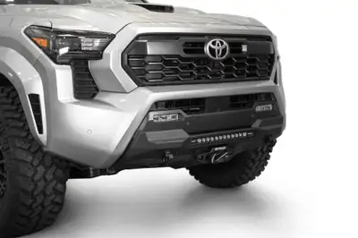 Addictive Desert Designs 24c Tacoma Stealth Center Mount Winch Front Bumper Black