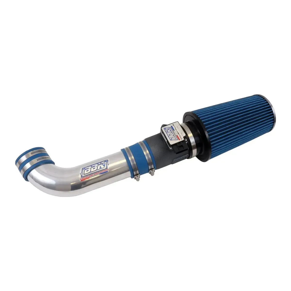 BBK Performance Ford Mustang 5.0 Cold Air Intake Kit Non Fender well Powder Coated Chrome 86-93