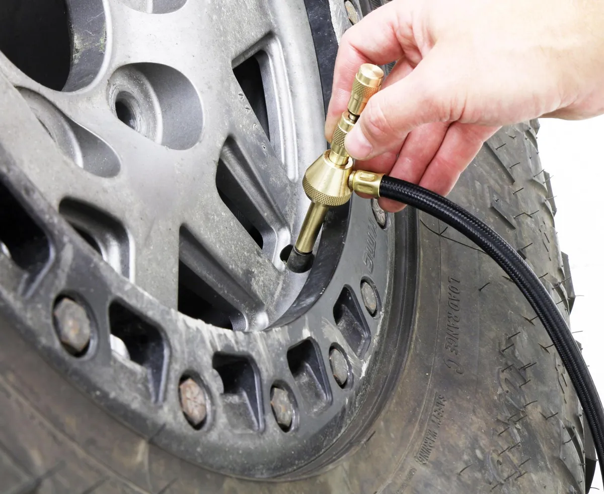 Elite Analog Tire Deflator 3 Inch Stainless Steel Liquid Filled Gauge Rubber Cover Zipper Case RockJock 4x4 product image