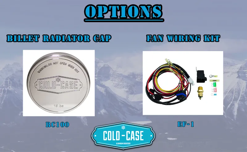 68-77 A-Body Aluminum Radiator Automatic Dual 14 Inch Fan Kit Cold Case Radiators product image