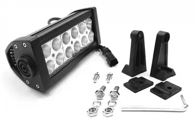 Southern Truck 6.0 Inch LED Light Bar Chrome Series Double Row Straight Combo Flood/Beam 36W DT Harness 3,240 Lumens Southern Truck Lifts