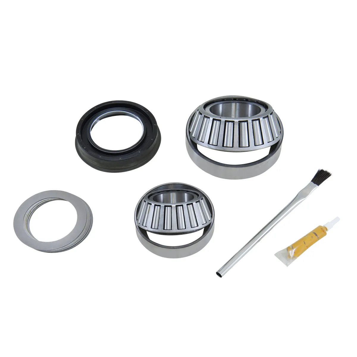 Yukon Pinion installation kits are a terrific solution for gear installation on lower mileage vehicles where the carrier bearings and races can be reused. This kit uses Timken bearings and races along with a high quality pinion seal and small parts. Inclu product image