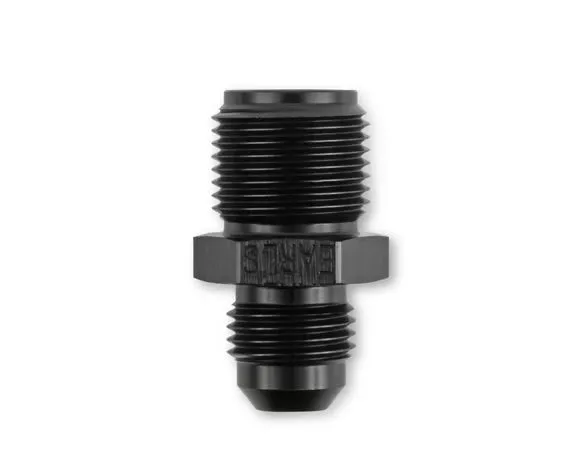 Synergy Manufacturing Earl's 11/16"-18 Inverted Flare Male w/ Long Thread to AN -6 Male Adapter Fitting - Black Anodized Aluminum
