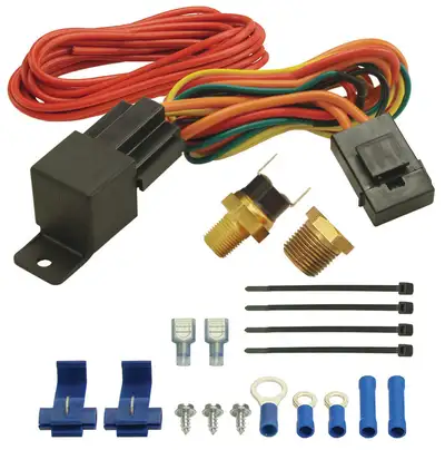 Derale Fan Switch Thermostat Relay Kit 180 1/8in & 3/8in NPT
