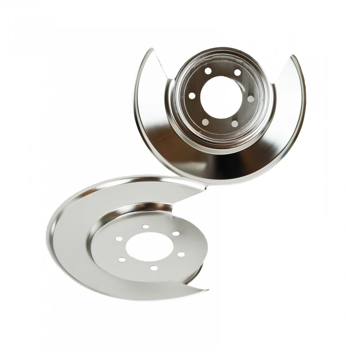 Jeep CJ Disc Brake Dust Cover Pair 76-78 CJ Polished Silver Kentrol product image
