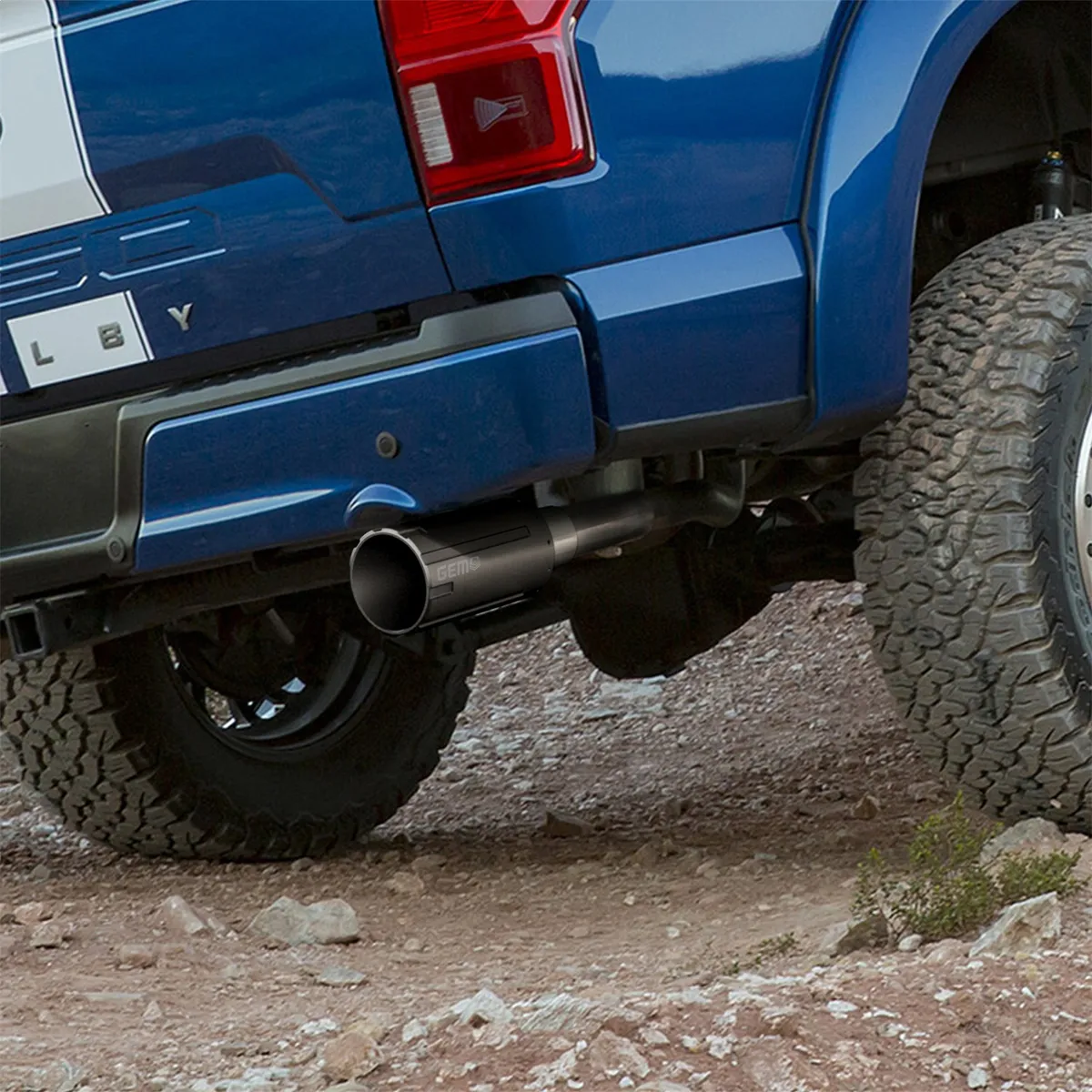 GEM Billet Exhaust Tip; 2.75 in. Inlet/5 in. Outlet x 12 in. Length; Billet Aluminum And 304 Stainless Steel; BARREL Cut; Chrome Finish; product image