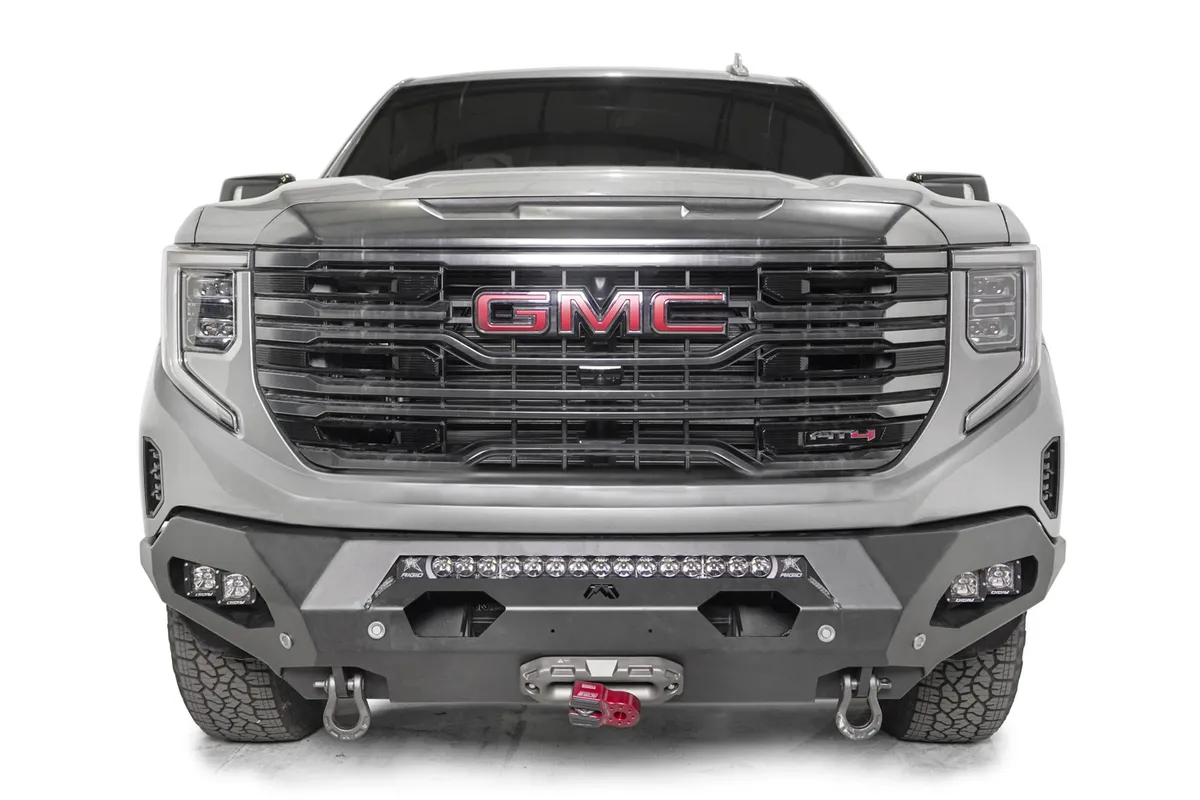 Matrix Front Bumper; 2 Stage Black Powder Coated; w/No Guard; product image