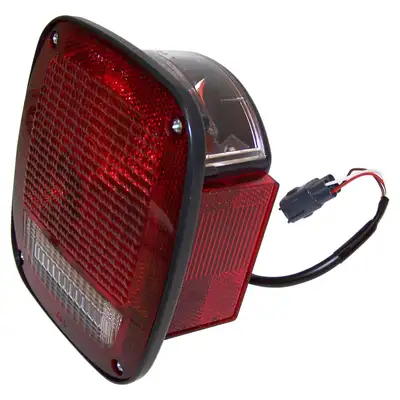 Crown Automotive Jeep Replacement Crown Automotive Jeep Replacement 56018649AC Left Tail Lamp for Jeep 1998-2006 TJ Wrangler, Has Square 4-Prong Connector