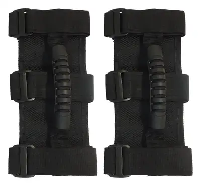 Crown Automotive Jeep Replacement RT Off-Road - Fabric Black Grab Handle Set