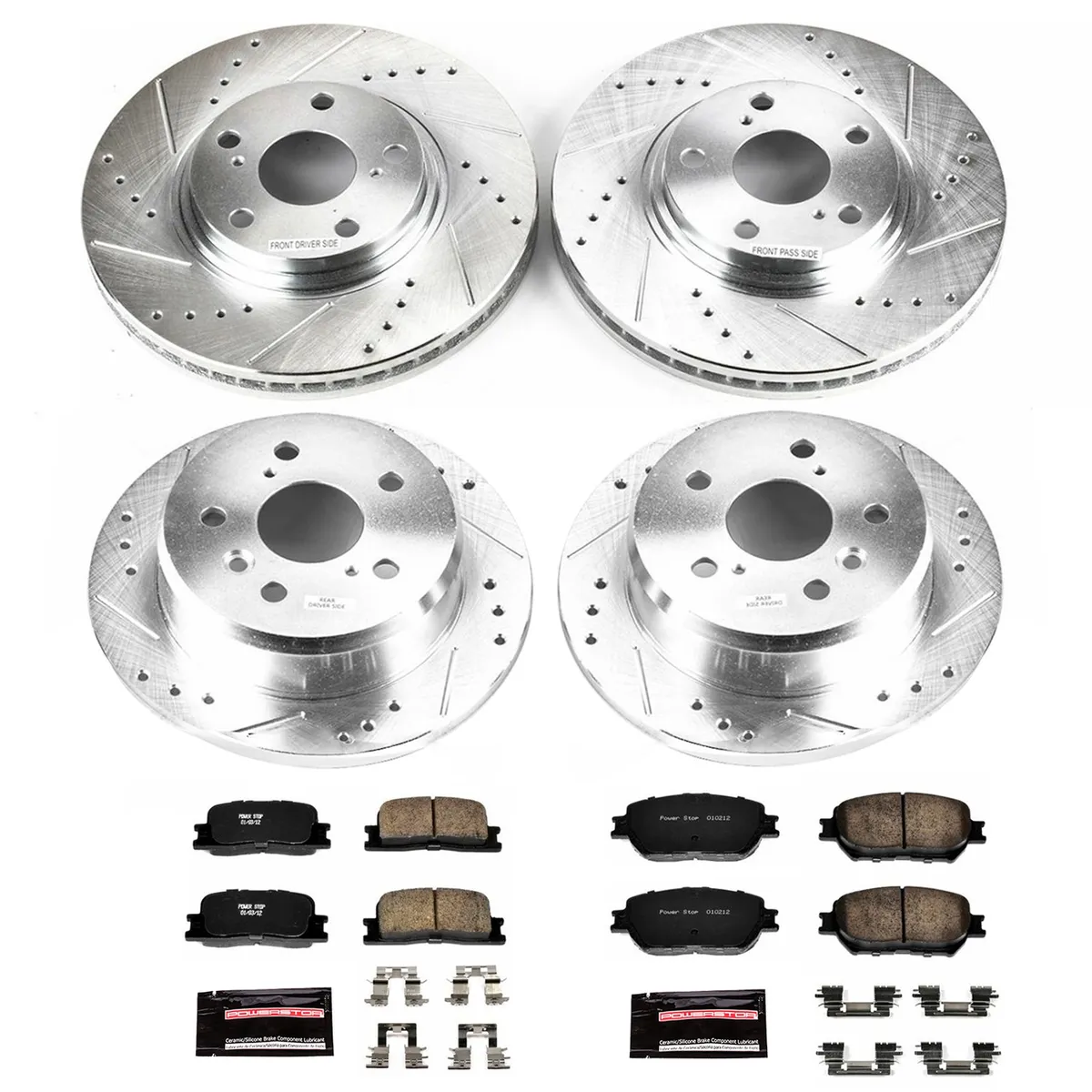 Z23 Evolution Sport Upgrade Kit: Drilled/Slotted Rotors; Carbon-Fiber Ceramic Pads W/Hardware product image