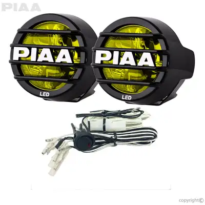 PIAA LP530 LED Driving Light Kit; 2 LEDs/9.4W Each; 3.5 in.; Yellow; Ion;
