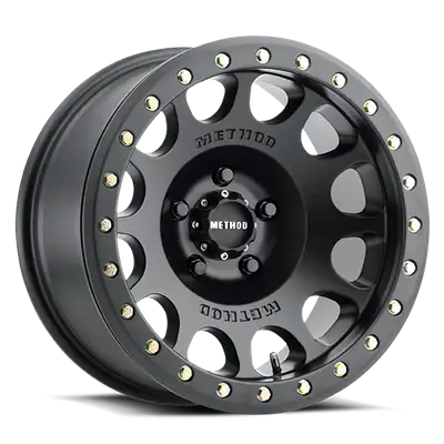 Method Race Wheels Aluminum Wheels 17x9 Beadlock MR105 Bolt Pattern 5 On 127 Offset -38 Lip Size 1.77 Matte Black MB Method