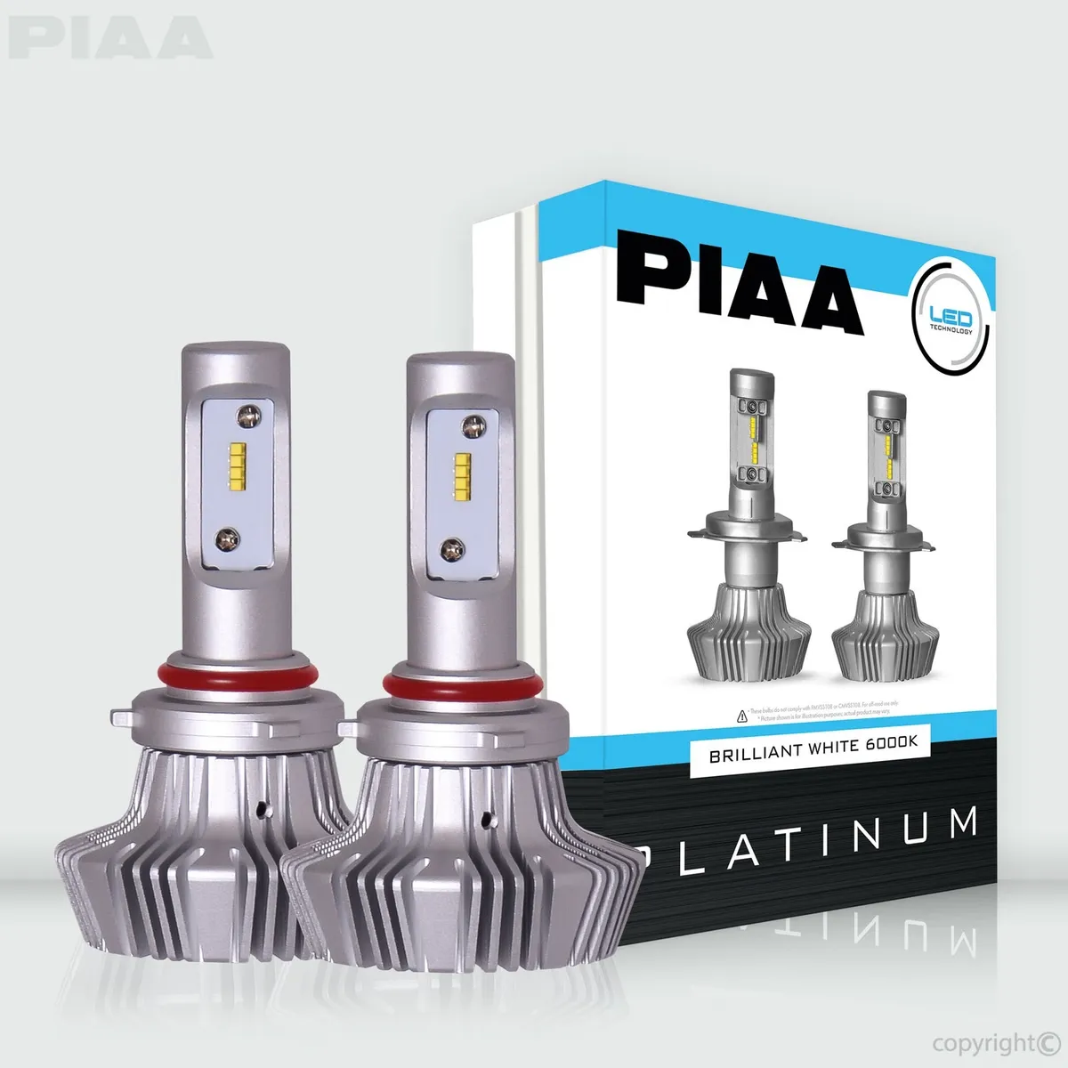 9005 Platinum Replacement Bulb; 25W; 6000K; 4000LM; Twin Pack; product image