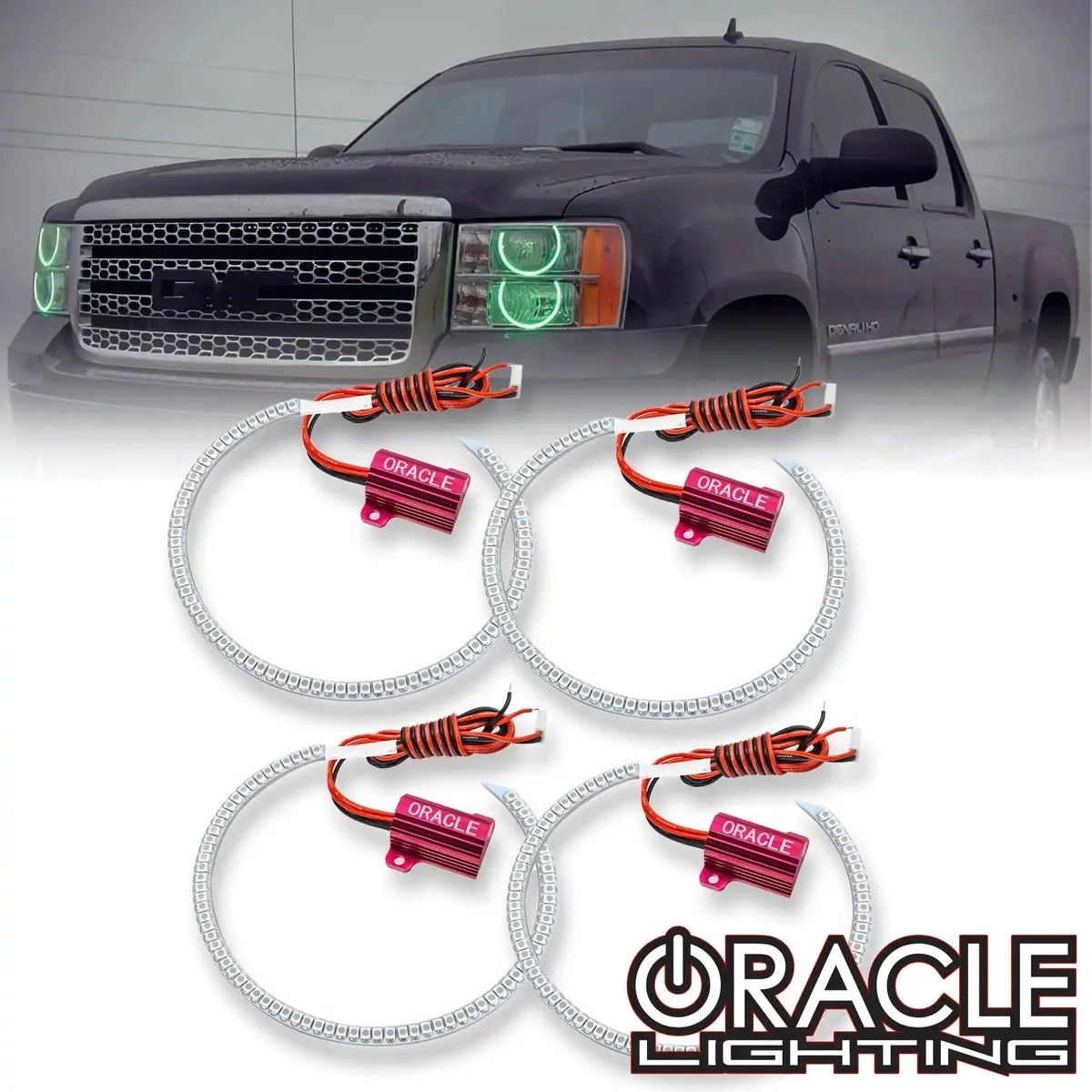 Oracle Lighting 2653-334 - GMC Sierra 2007-2013 ORACLE ColorSHIFT Halo Kit (Round Ring Design)