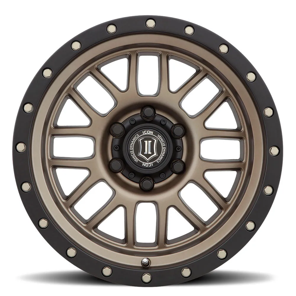Alpha Wheels 17 x 8.5 Bronze Matte 6 x 5.5in 4.75-In 0mm 106.1mm 2500 Lbs product image