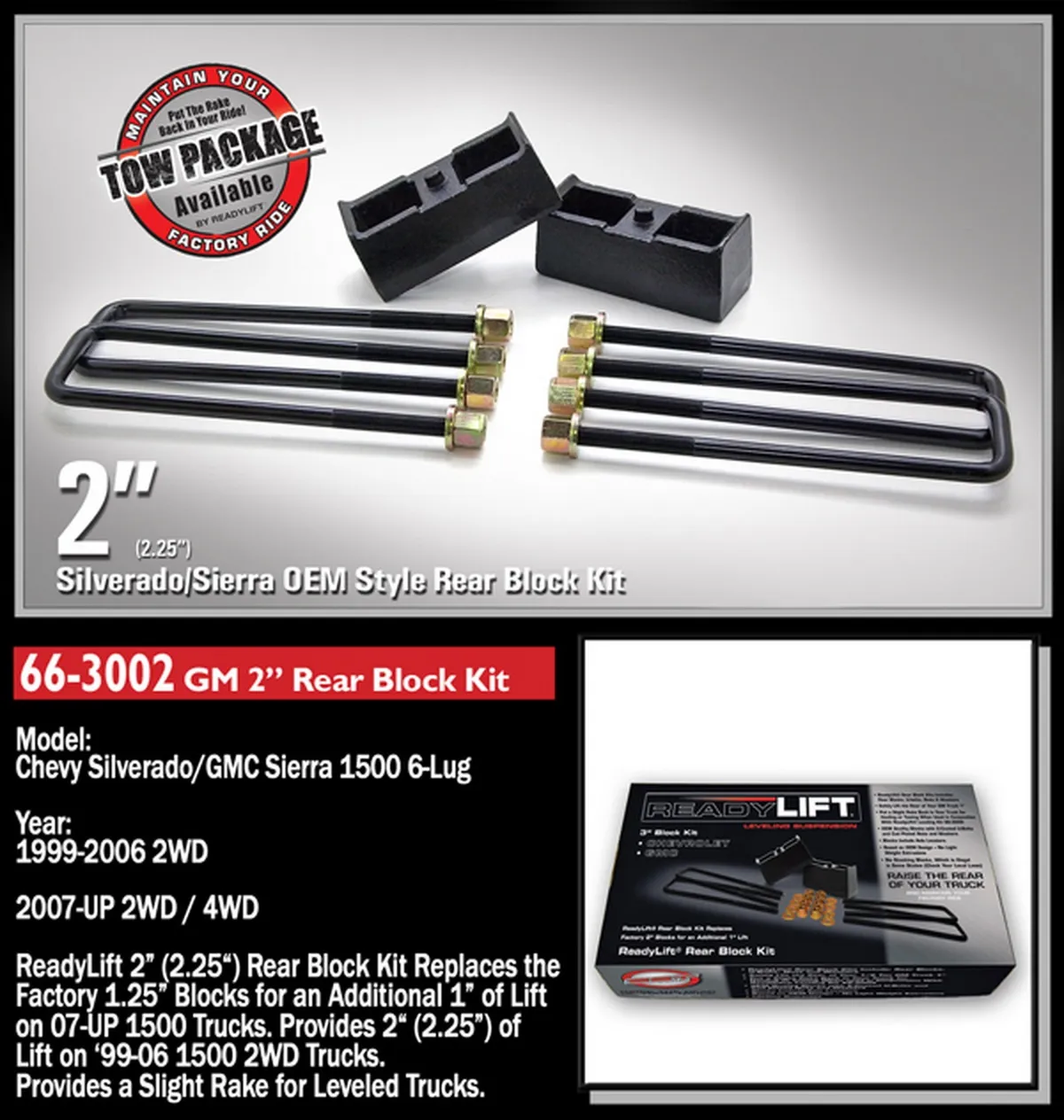 2.25" Rear Block Kit - GM Silverado & Sierra 6-lug 1999-18 product image