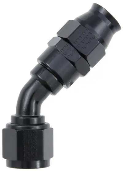 Fragola Performance Systems #8 Real Street 45 Deg. Hose End Black For Ptfe Hose
